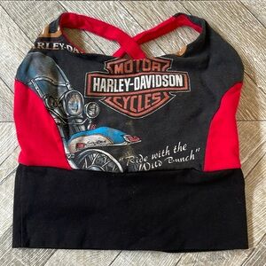 Handcrafted Harley Halter Top. Handmade from a vintage Harley tee.